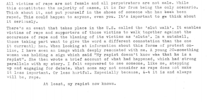 A Letter To My Rapist NotGuilty
